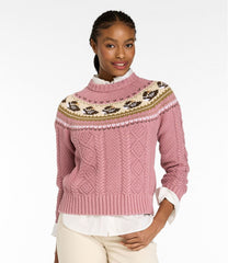 L.L.Bean Women's Signature Cotton Fisherman Sweater, Crewneck Novelty CLOTHING|SALE