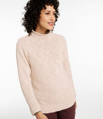 L.L.Bean Women's Cotton Ragg Sweater, Funnelneck Pullover CLOTHING|SALE