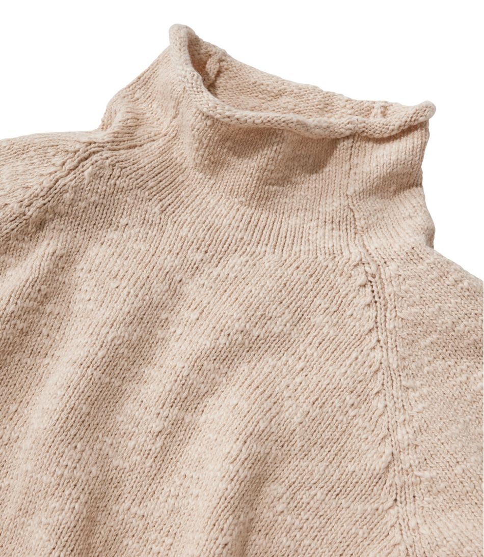 L.L.Bean Women's Cotton Ragg Sweater, Funnelneck Pullover CLOTHING|SALE