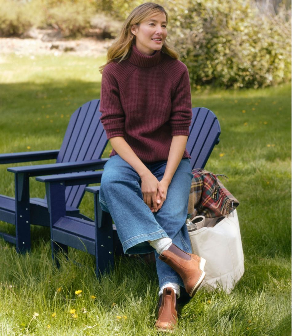 L.L.Bean Women's SuperSoft Waffle Sweater, Turtleneck CLOTHING|SALE