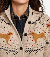 L.L.Bean Women's Signature Cotton Fisherman Sweater, Short Cardigan Fair Isle CLOTHING|SALE
