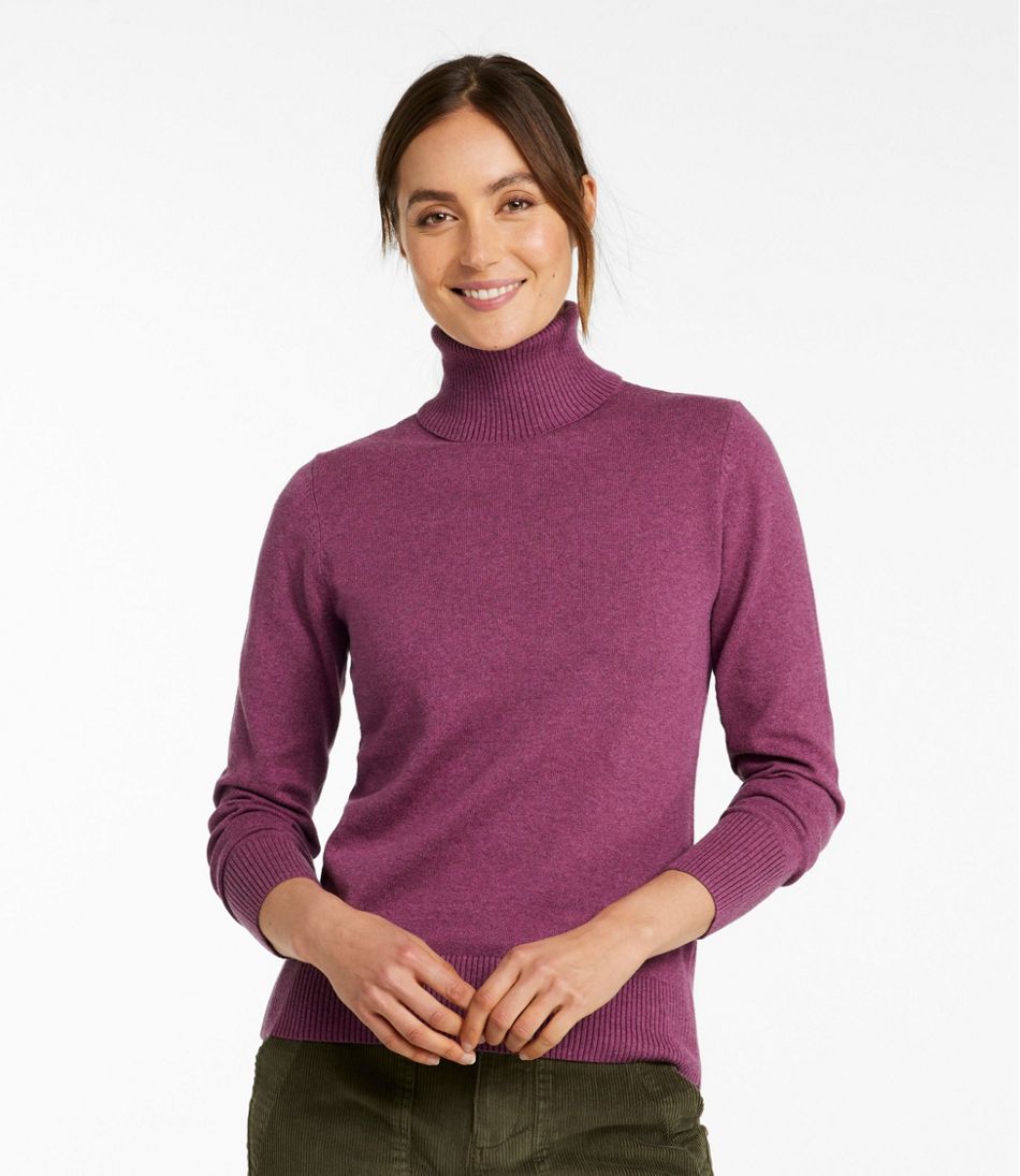 L.L.Bean Women's Cotton/Cashmere Sweater, Turtleneck CLOTHING|SALE