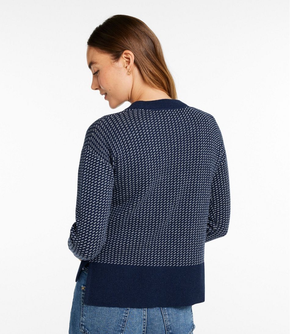 L.L.Bean Women's Wicked Soft Cotton/Cashmere Crewneck Sweater, Pattern CLOTHING