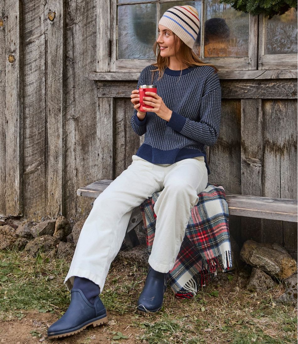 L.L.Bean Women's Wicked Soft Cotton/Cashmere Crewneck Sweater, Pattern CLOTHING