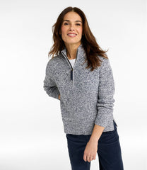 L.L.Bean Women's Mariner Shaker Sweater, Quarter-Zip CLOTHING|SALE