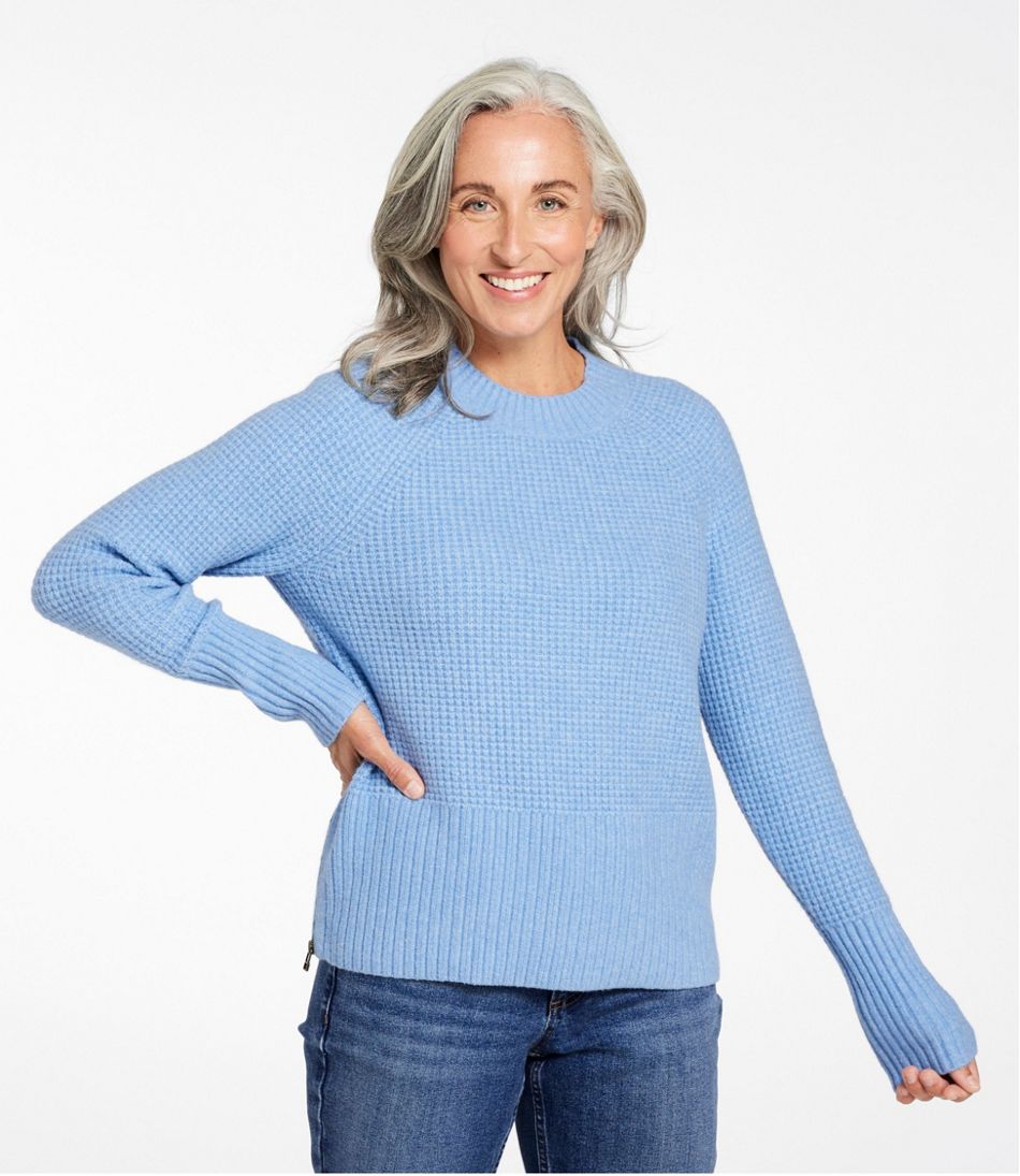 L.L.Bean Women's SuperSoft Waffle Sweater, Crewneck CLOTHING|SALE