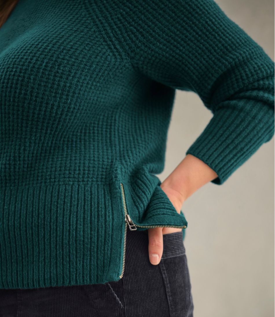 L.L.Bean Women's SuperSoft Waffle Sweater, Crewneck CLOTHING|SALE