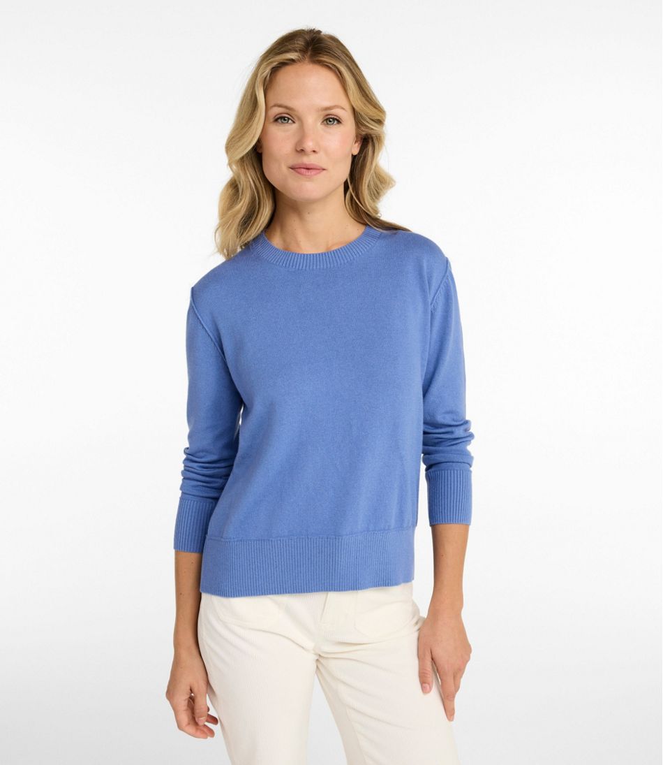 L.L.Bean Women's Cotton/Cashmere Sweater, Crewneck CLOTHING
