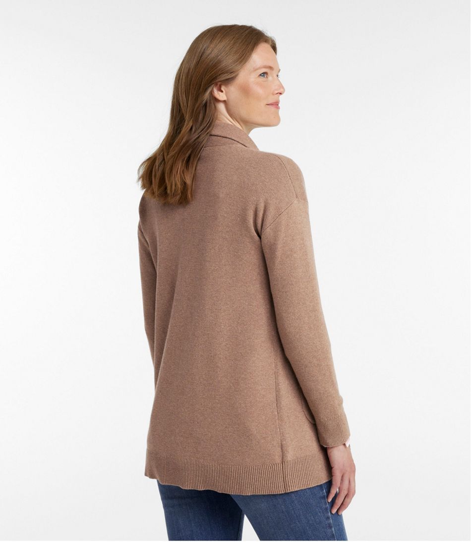L.L.Bean Women's Wicked Soft Cotton/Cashmere Coatigan Sweater CLOTHING|SALE