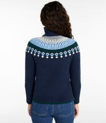 L.L.Bean Women's SuperSoft Waffle Sweater, Turtleneck Fair Isle CLOTHING|SALE