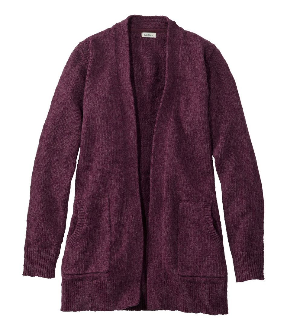 L.L.Bean Women's Cotton Ragg Sweater, Open Cardigan CLOTHING|SALE