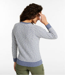 L.L.Bean Women's Midweight Cotton Slub Rollneck Pullover Stripe CLOTHING|SALE