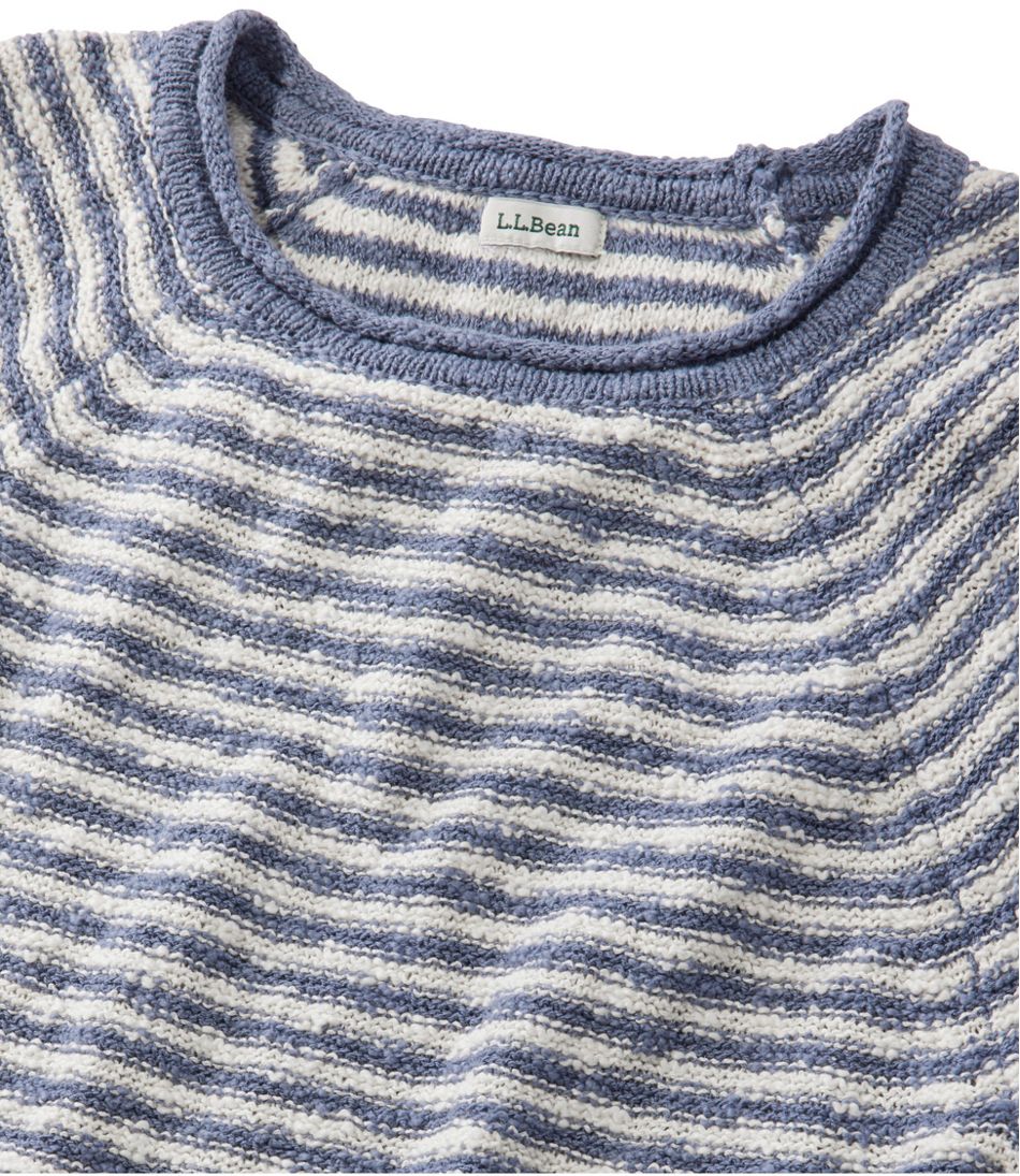 L.L.Bean Women's Midweight Cotton Slub Rollneck Pullover Stripe CLOTHING|SALE