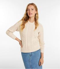 L.L.Bean Women's Signature Cotton Fisherman Sweater, Crewneck CLOTHING