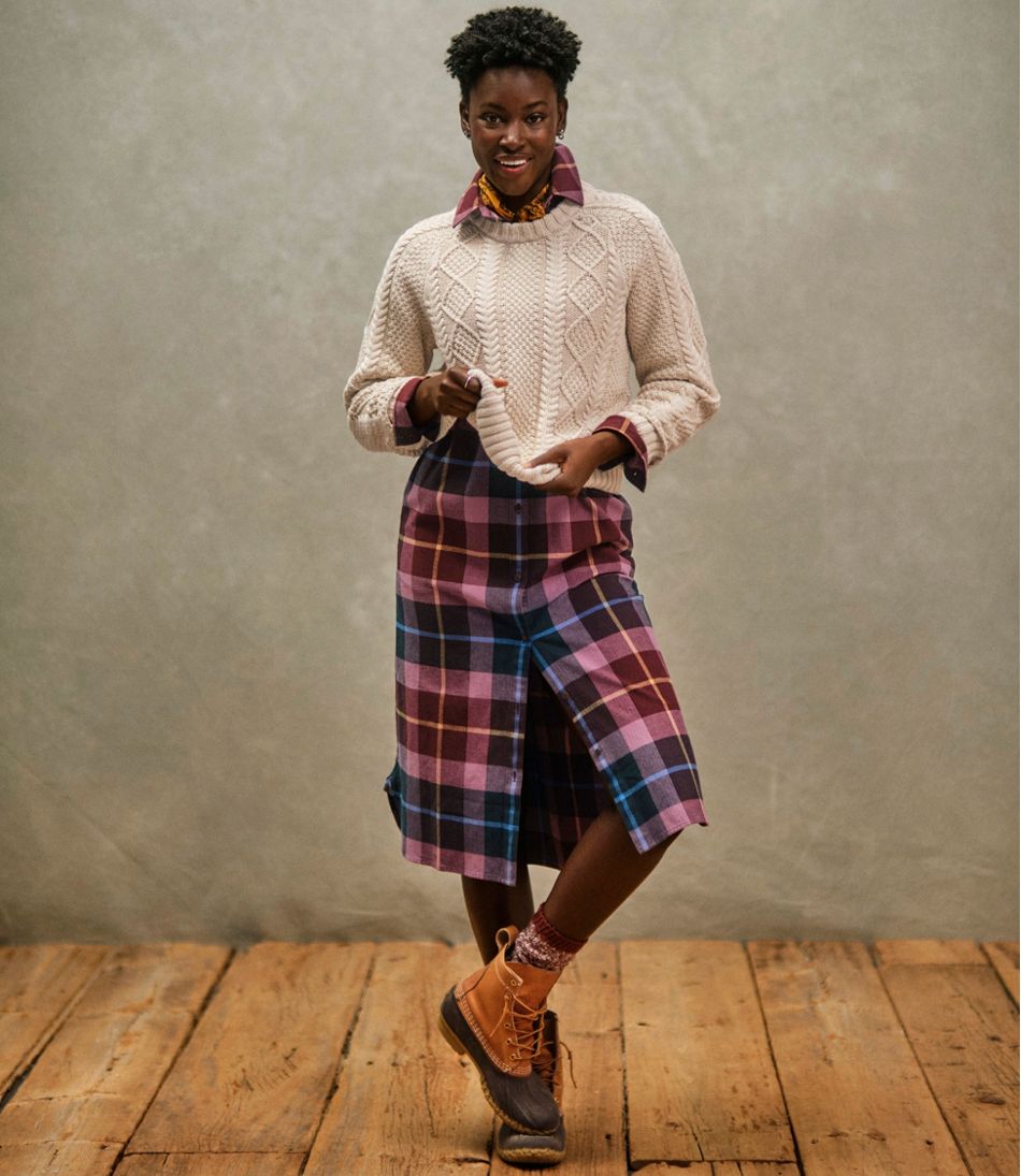 L.L.Bean Women's Signature Cotton Fisherman Sweater, Crewneck CLOTHING