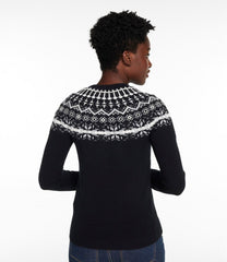 L.L.Bean Women's Classic Cashmere Sweater, Crewneck Fair Isle CLOTHING|SALE