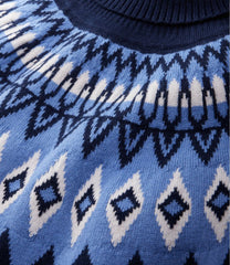 L.L.Bean Women's Cotton/Cashmere Sweater, Turtleneck Fair Isle CLOTHING|SALE