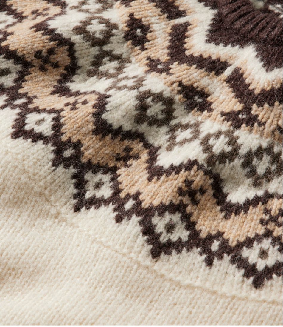 L.L.Bean Women's Bean's Classic Ragg Wool Sweater, Crewneck Fair Isle CLOTHING|SALE