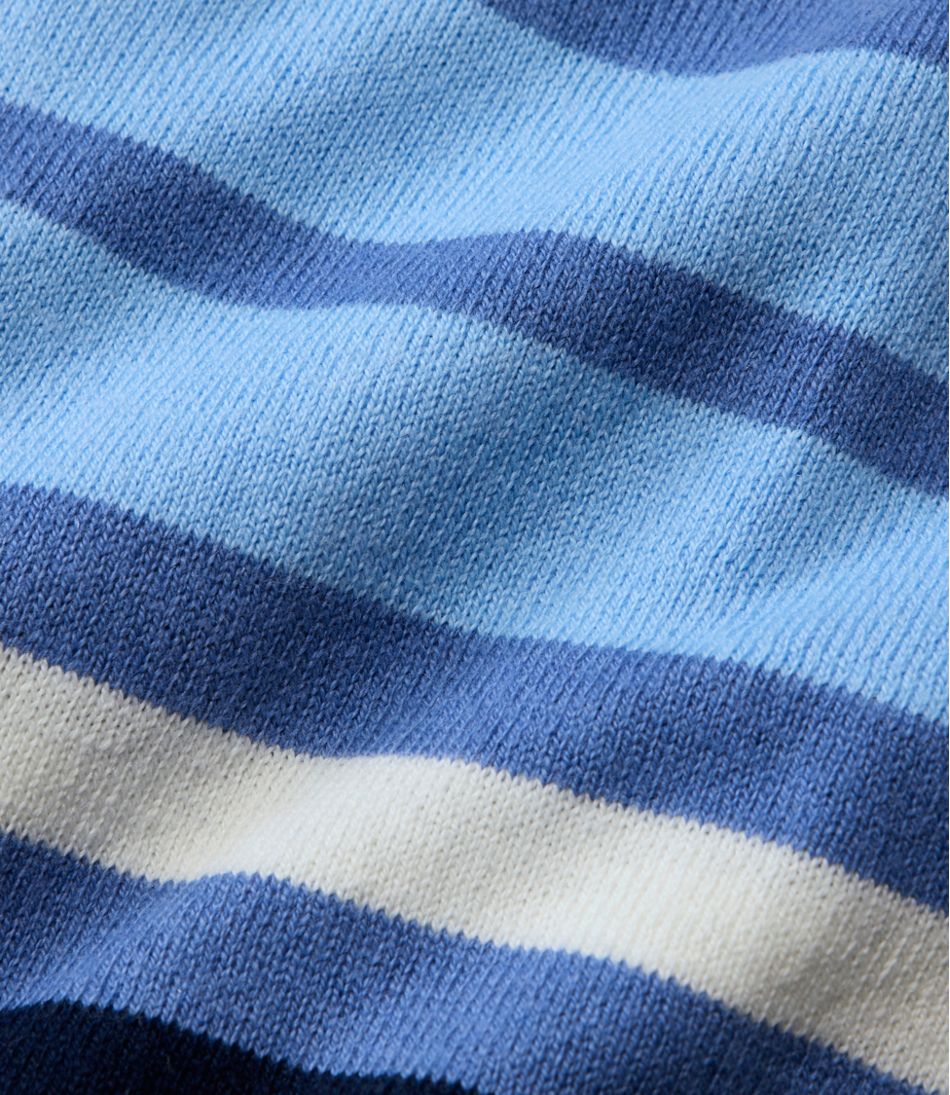 L.L.Bean Women's Cotton/Cashmere Sweater, Polo Stripe CLOTHING|SALE