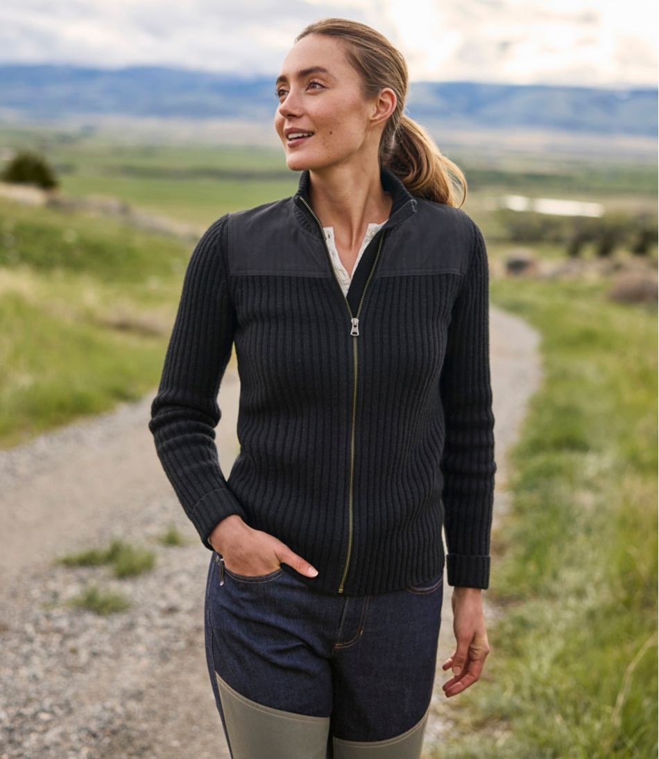 L.L.Bean Women's Commando Sweater, Full-Zip CLOTHING|OUTDOOR EQUIPMENT|SALE