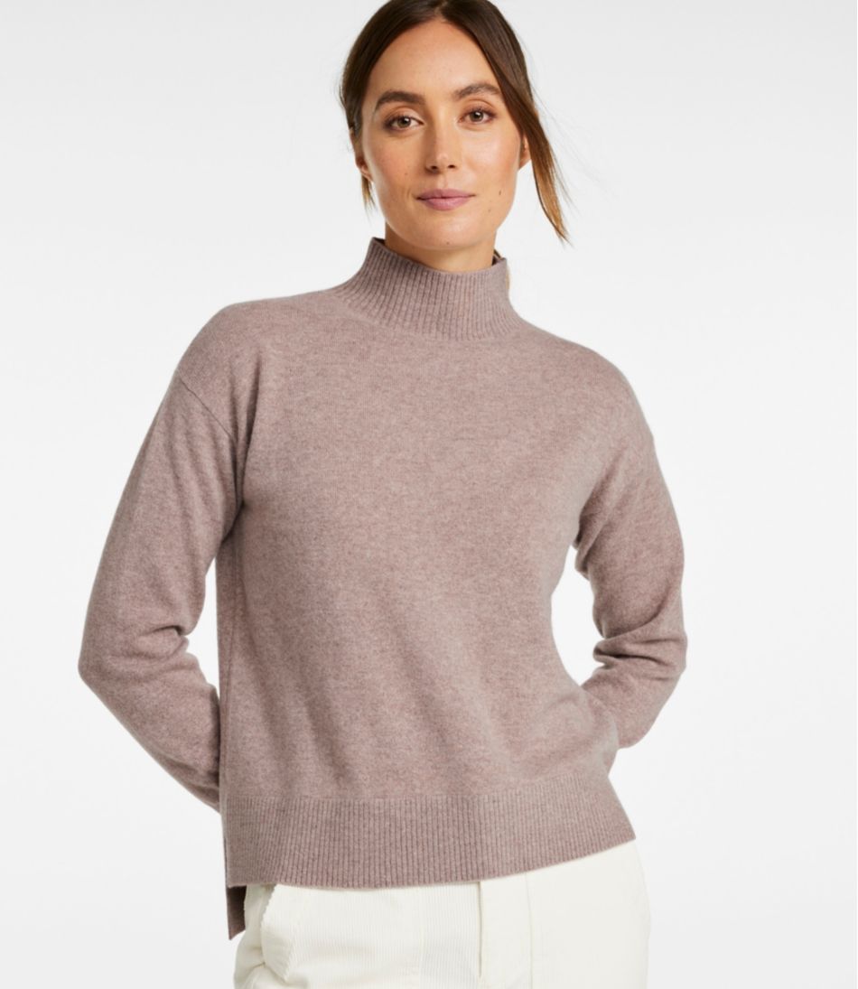 L.L.Bean Women's Classic Cashmere Sweater, Relaxed Mockneck CLOTHING|SALE