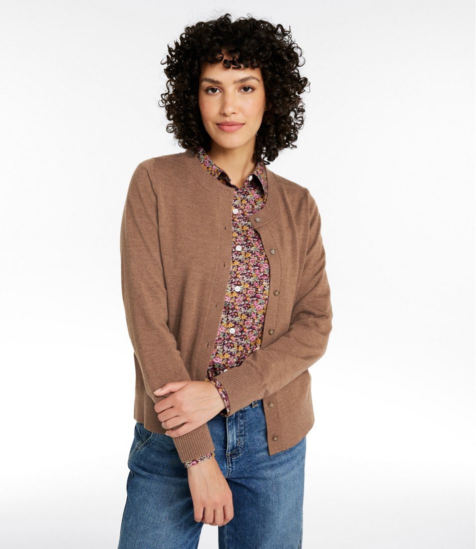 L.L.Bean Women's Essential Merino Wool Sweater, Cardigan CLOTHING|SALE