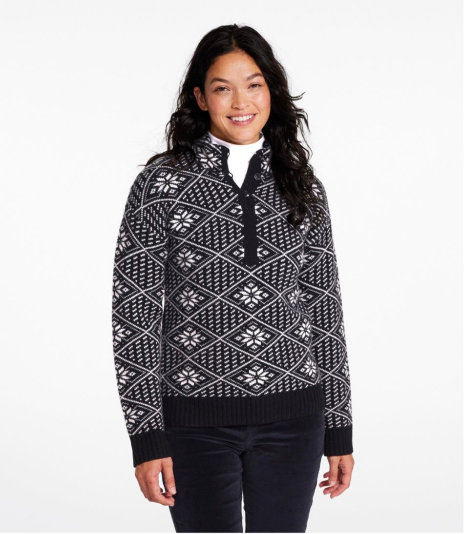 L.L.Bean Women's Signature Kingfield Merino Wool Sweater, Fair Isle CLOTHING|SALE