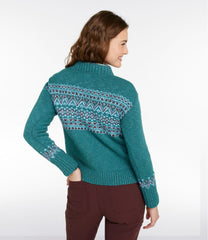 L.L.Bean Women's Cotton Ragg Sweater, Crewneck Fair Isle CLOTHING|SALE