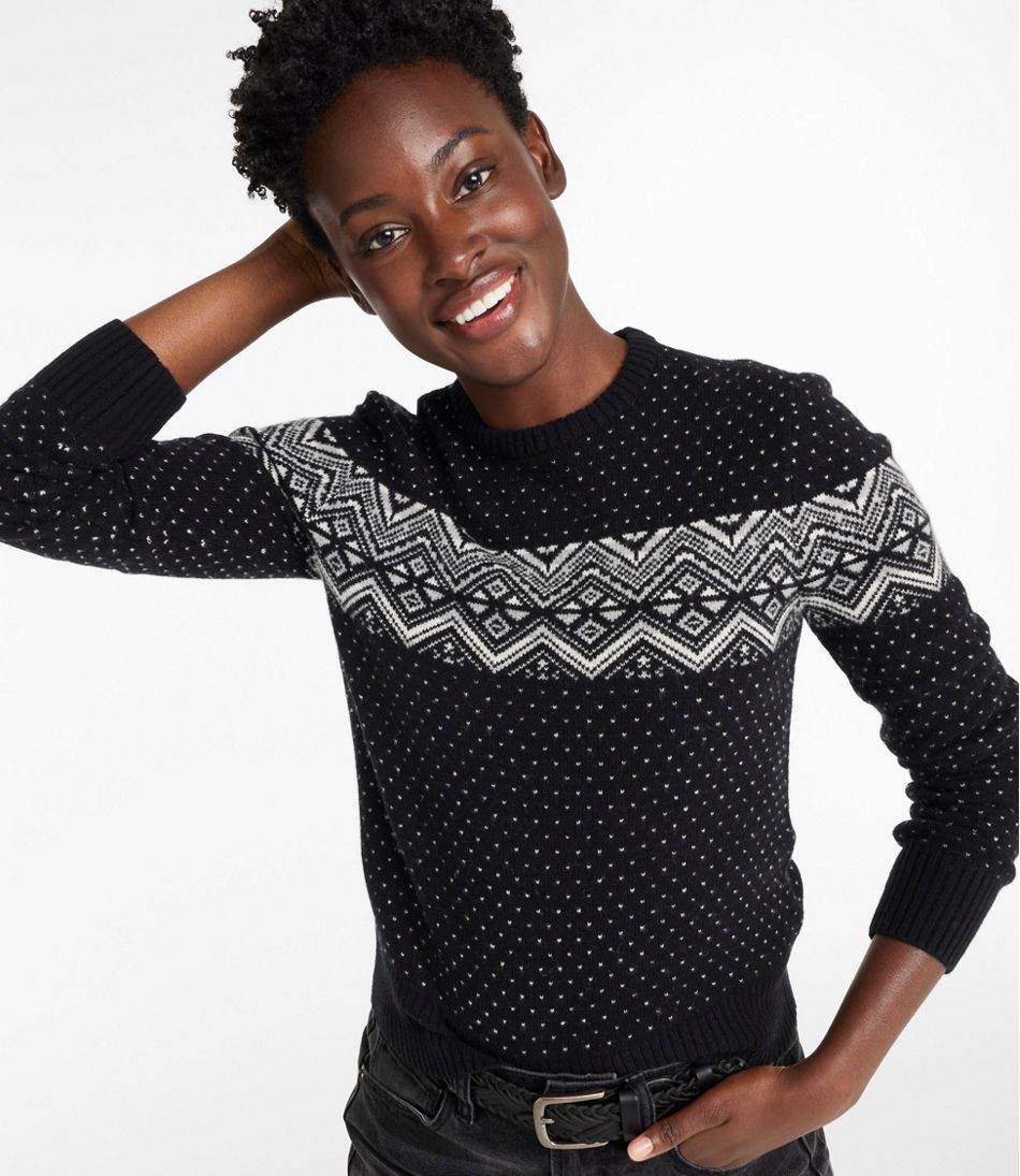 L.L.Bean Women's Signature Camp Merino Wool Sweater, Pullover Novelty CLOTHING|SALE
