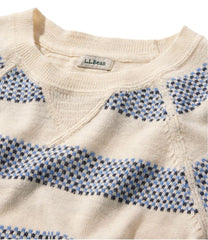 L.L.Bean Women's Organic Cotton Slub Sweater, Crewneck Stripe CLOTHING|SALE