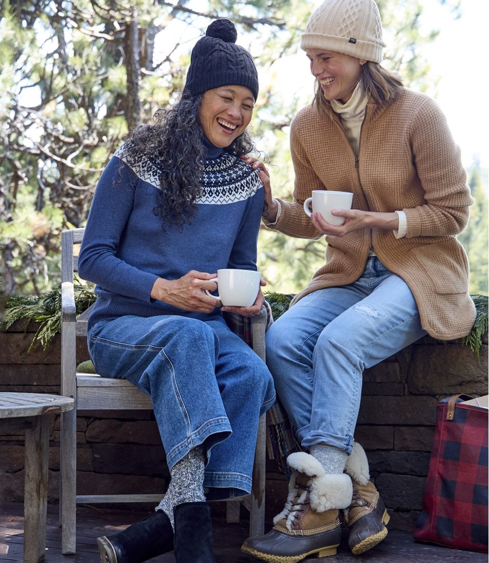 L.L.Bean Women's SuperSoft Waffle Sweater, Coatigan CLOTHING|SALE