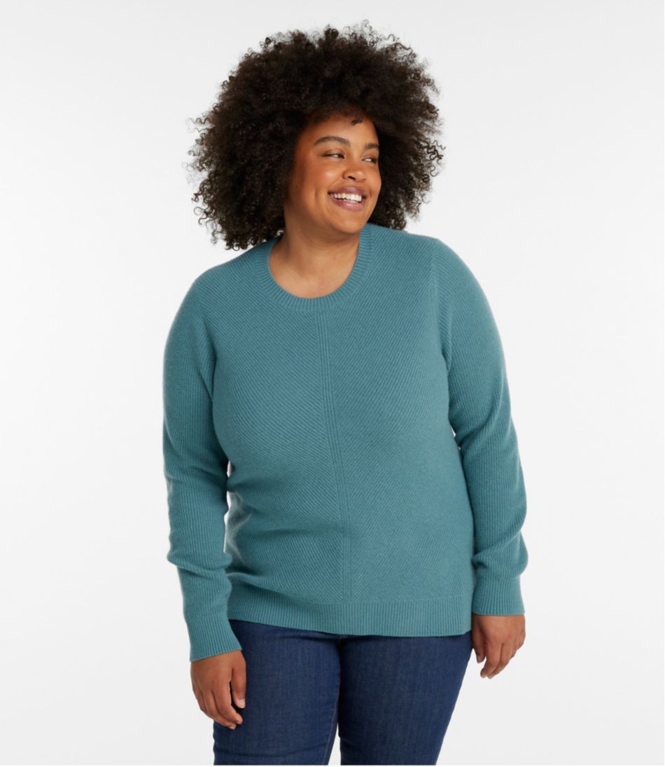 L.L.Bean Women's Classic Cashmere Textured Sweater, Crewneck CLOTHING|SALE