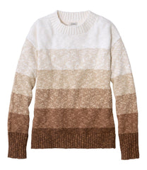 L.L.Bean Women's Cotton Ragg Sweater, Crewneck Stripe CLOTHING