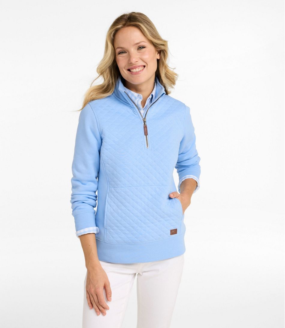 L.L.Bean Women's Quilted Quarter-Zip Pullover CLOTHING|SALE