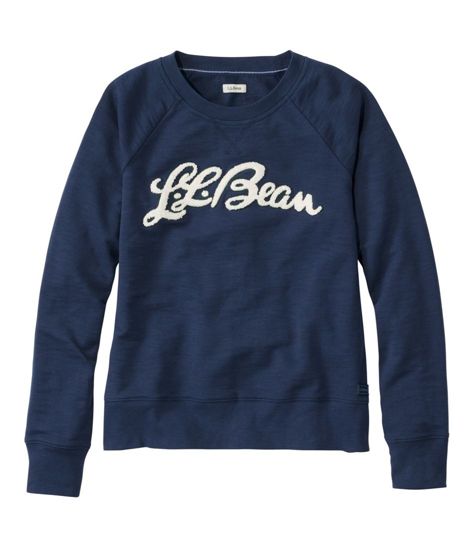 L.L.Bean Women's Peaks Island Crewneck, Logo CLOTHING