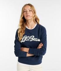 L.L.Bean Women's Peaks Island Crewneck, Logo CLOTHING