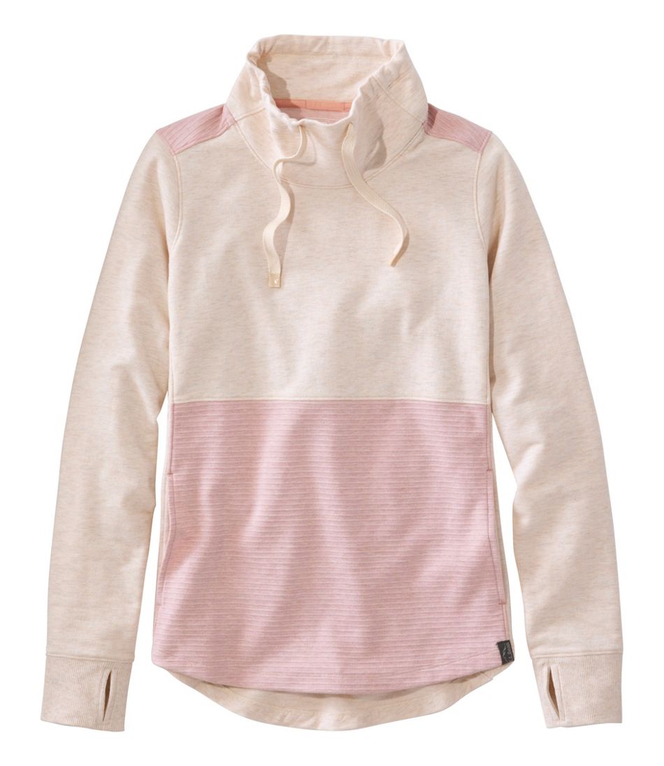 L.L.Bean Women's Bean's Cozy Mixed Knits Pullover, Colorblock CLOTHING