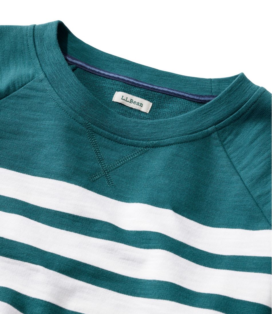 L.L.Bean Women's Peaks Island Crewneck, Stripe CLOTHING