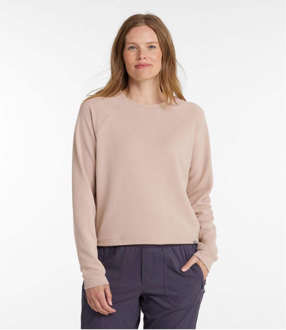 L.L.Bean Women's VentureStretch Ottoman-Rib Pullover, Cropped CLOTHING|SALE