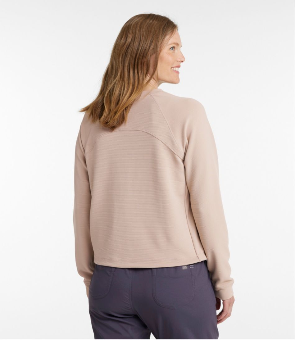 L.L.Bean Women's VentureStretch Ottoman-Rib Pullover, Cropped CLOTHING|SALE