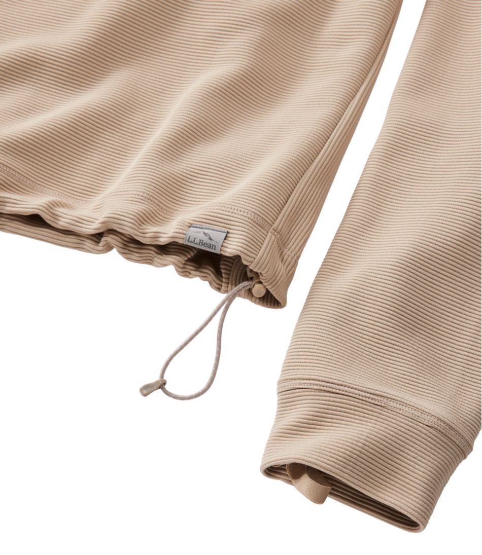 L.L.Bean Women's VentureStretch Ottoman-Rib Pullover, Cropped CLOTHING|SALE