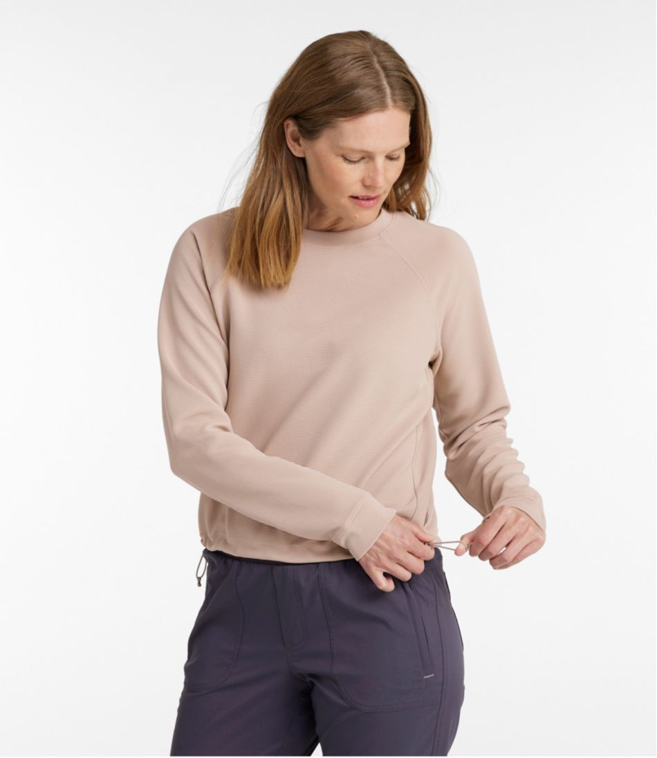 L.L.Bean Women's VentureStretch Ottoman-Rib Pullover, Cropped CLOTHING|SALE