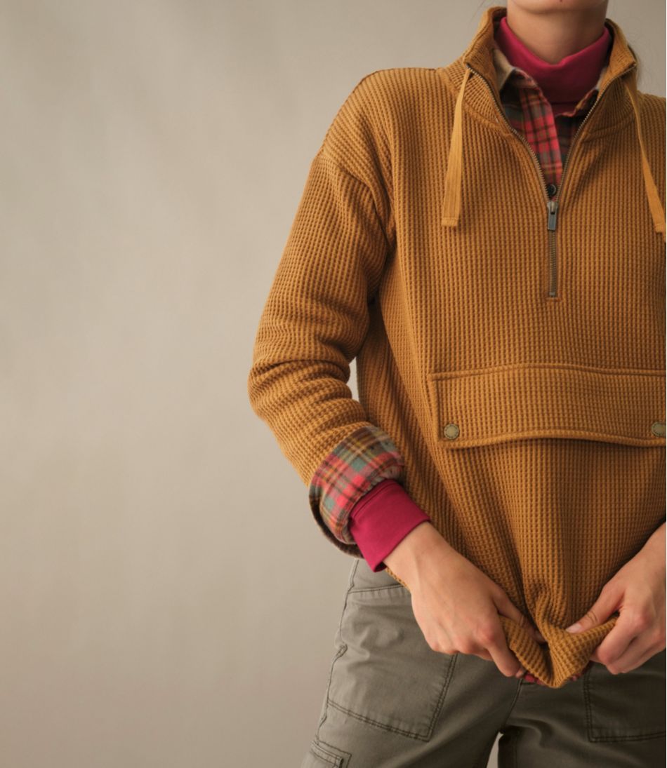 L.L.Bean Women's Birchwood Brushed Waffle Anorak CLOTHING|SALE