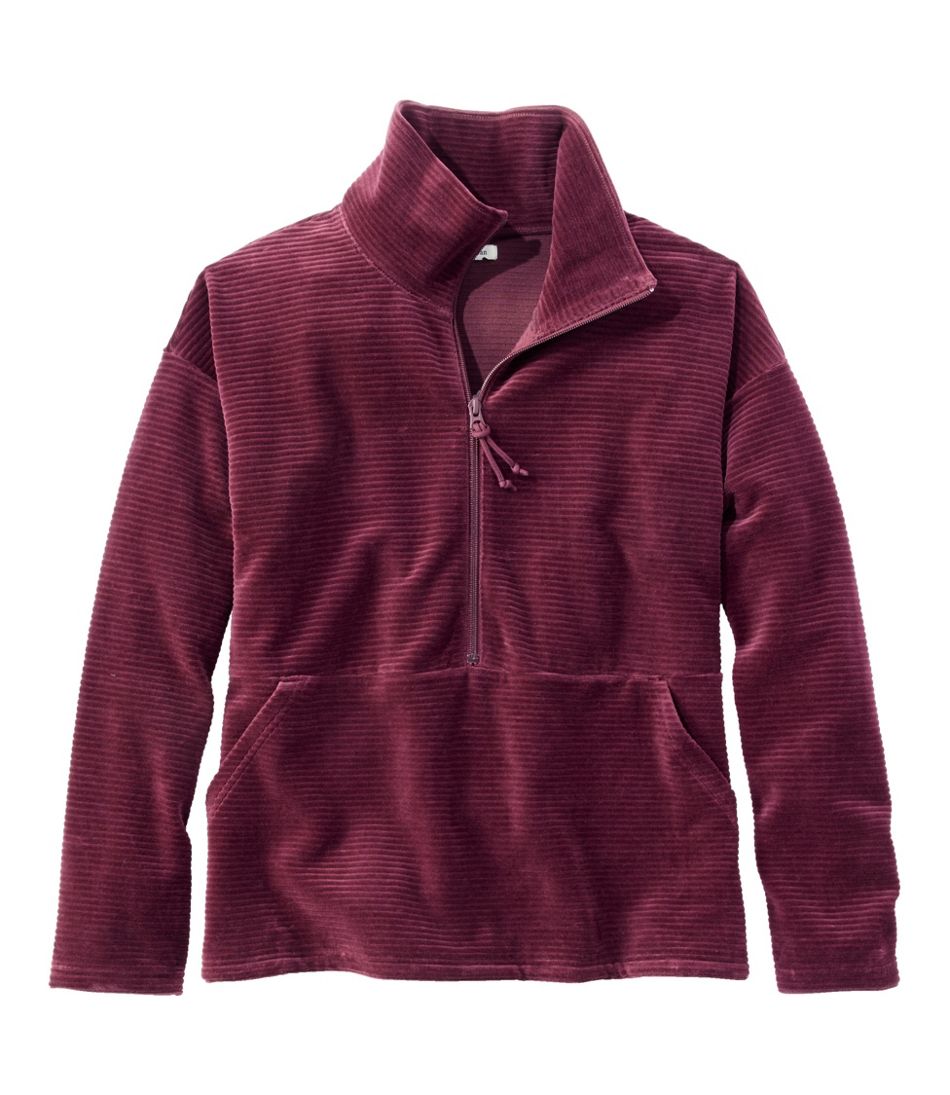 L.L.Bean Women's Soft Stretch Corduroy Pullover, Half-Zip CLOTHING|SALE