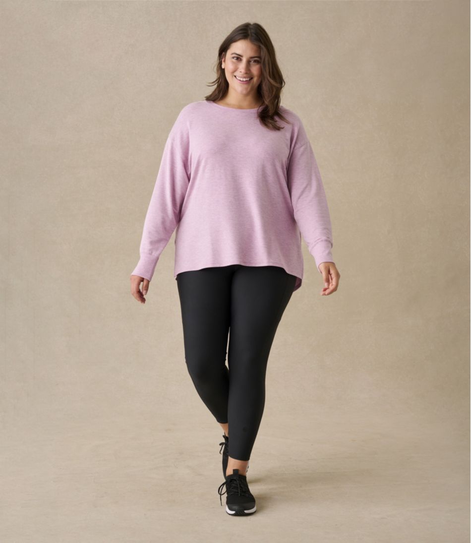 L.L.Bean Women's SoftFlex Crewneck Dolman Sleeve Pullover CLOTHING|SALE