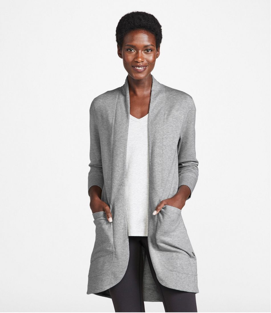 L.L.Bean Women's SoftFlex Long Open Cardigan CLOTHING|SALE