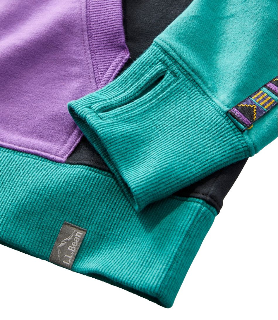 L.L.Bean Women's Bean's Cozy Camp Hoodie, Colorblock CLOTHING|SALE