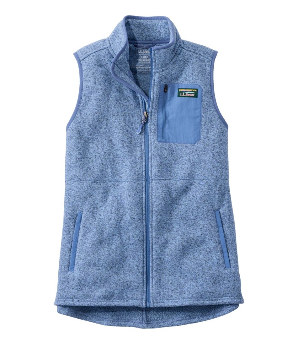 L.L.Bean Women's Sweater Fleece Long Vest CLOTHING|OUTERWEAR|SALE