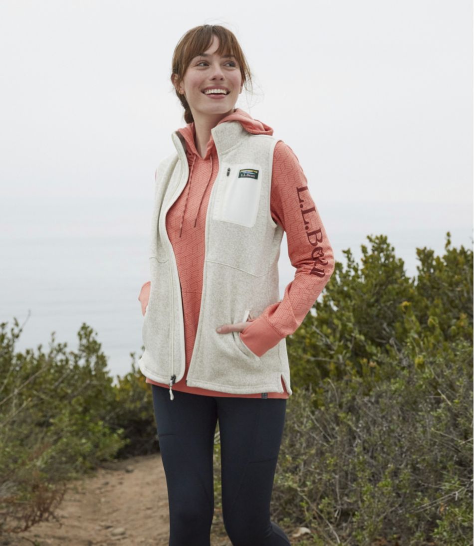 L.L.Bean Women's Sweater Fleece Long Vest CLOTHING|OUTERWEAR|SALE