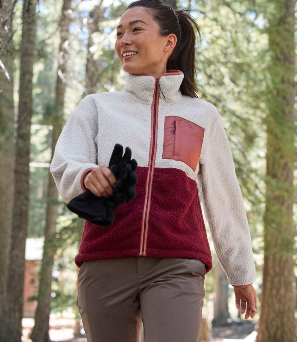 L.L.Bean Women's Mountainside Fleece Jacket, Colorblock CLOTHING|SALE